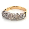 Vintage 18ct Gold Old-Cut Diamond Half-Eternity Ring