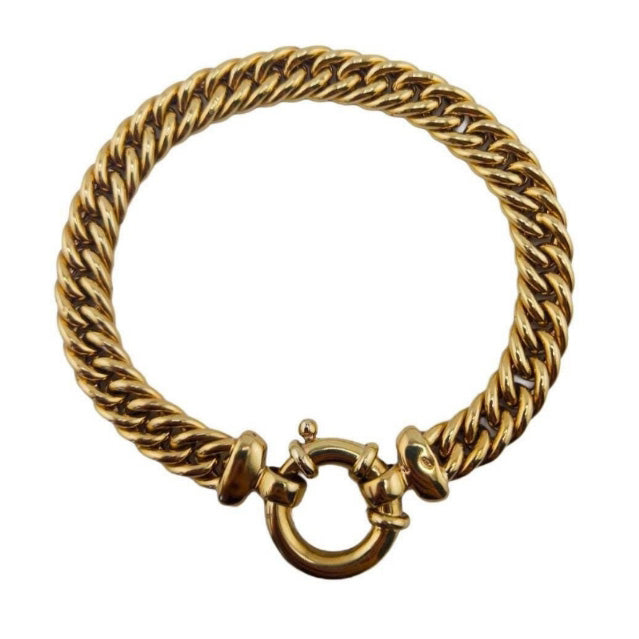 Pre-owned 9ct Gold Bracelet with Jumbo Bolt-Ring Clasp