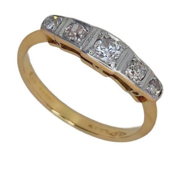 Vintage 18ct Gold Diamond Ring