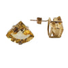 Pre-owned 9ct Gold Citrine Stud Earrings