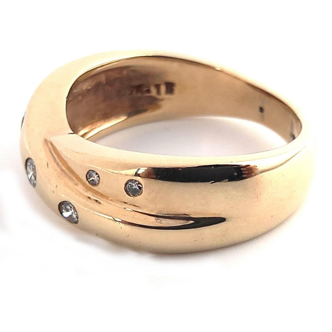 Pre-owned 18ct Gold Diamond Crossover Ring