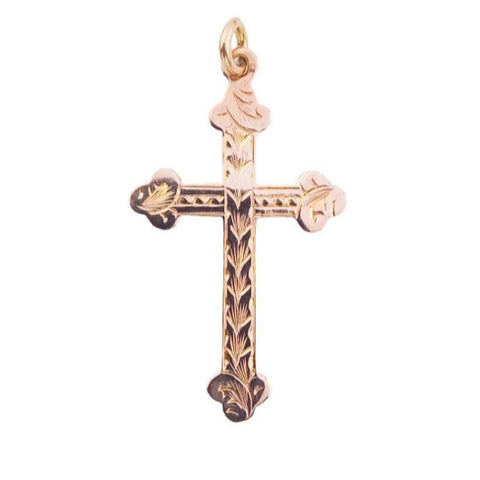 Vintage Engraved Pattern Cross