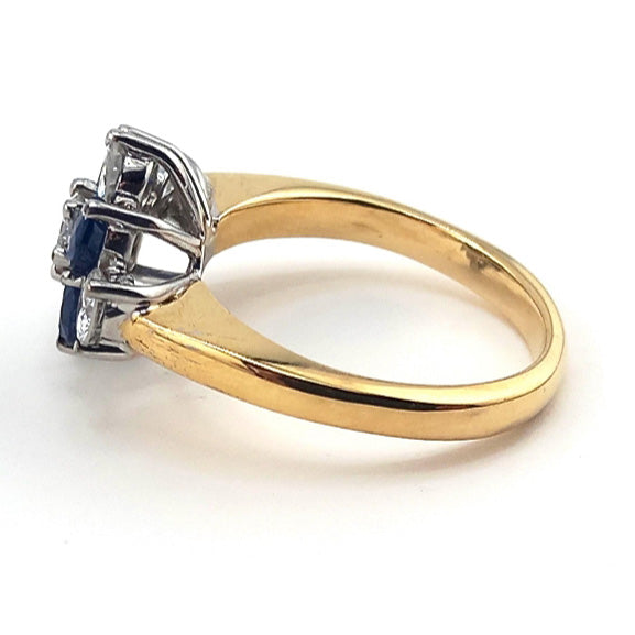 Pre-owned 18ct Gold Sapphire & Diamond Ring