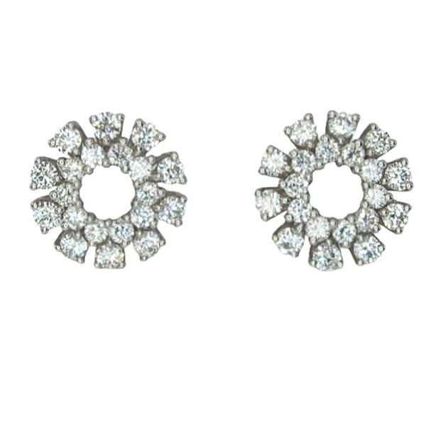 Pre-owned 18ct White-Gold Diamond Stud Earrings