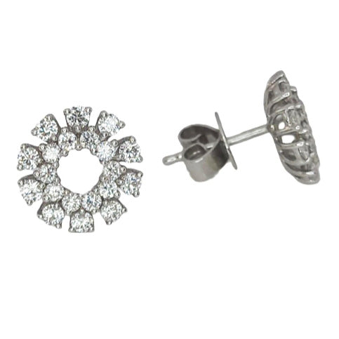 Pre-owned 18ct White-Gold Diamond Stud Earrings