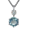 18ct White Gold Sapphire & Diamond Necklace