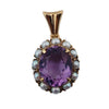 Vintage Amethyst & Pearl Pendant