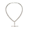 Vintage Silver 14.5 Inch Albert Chain with T-bar