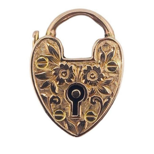 Vintage 9ct Gold Padlock Clasp