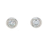 Pre-owned 9ct Whie-Gold Diamond Stud Earrings