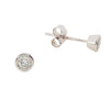 Pre-owned 9ct Whie-Gold Diamond Stud Earrings
