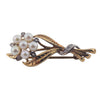 Vintage 9ct Gold Pearl & Diamond Brooch