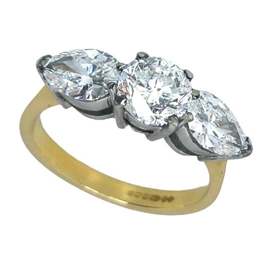 Pre-owned 18ct Gold Diamond Trilogy Ring