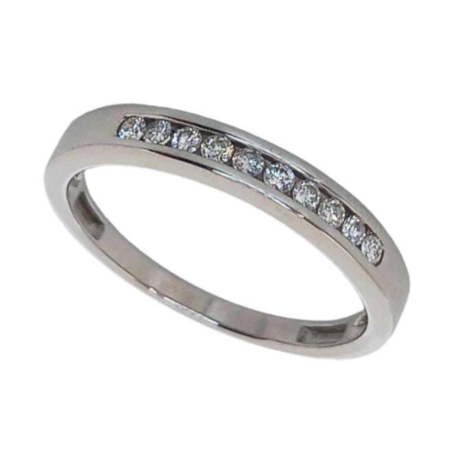 Pre-owned 18ct White Gold Diamond Half-Eternity Ring