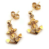 Vintage 9ct Gold Anchor Drop Earrings
