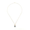 Pre-owned 9ct Gold Blue Topaz Necklace