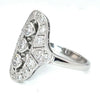 Vintage 18ct White-Gold Diamond Deco Ring