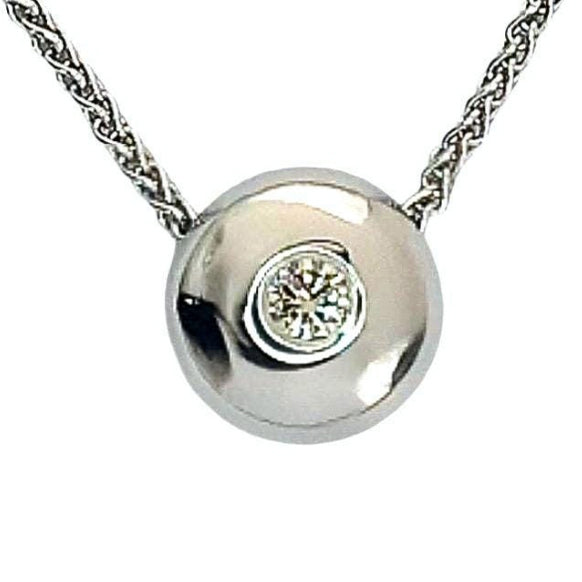Pre-owned 18ct White-Gold Diamond Necklace