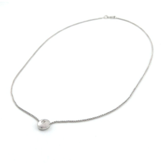 Pre-owned 18ct White-Gold Diamond Necklace