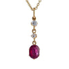 Pre-owned 18ct Gold Ruby & Diamond Necklace