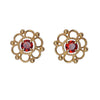 Vintage 9ct Gold Garnet Stud Earrings
