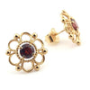 Vintage 9ct Gold Garnet Stud Earrings