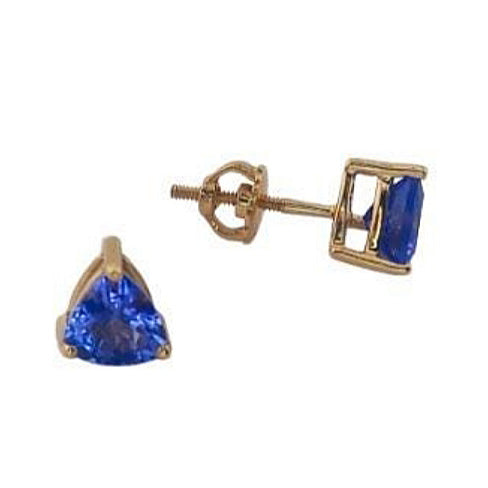Pre-owned 18ct Tanzanite Stud Earring
