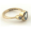 Pre-owned 9ct Gold Aquamarine & Diamond Ring