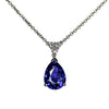 Platinum Tanzantie & Diamond Necklace