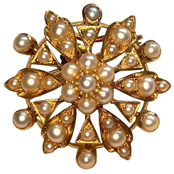 Vintage Seed Pearl Brooch/Pendant