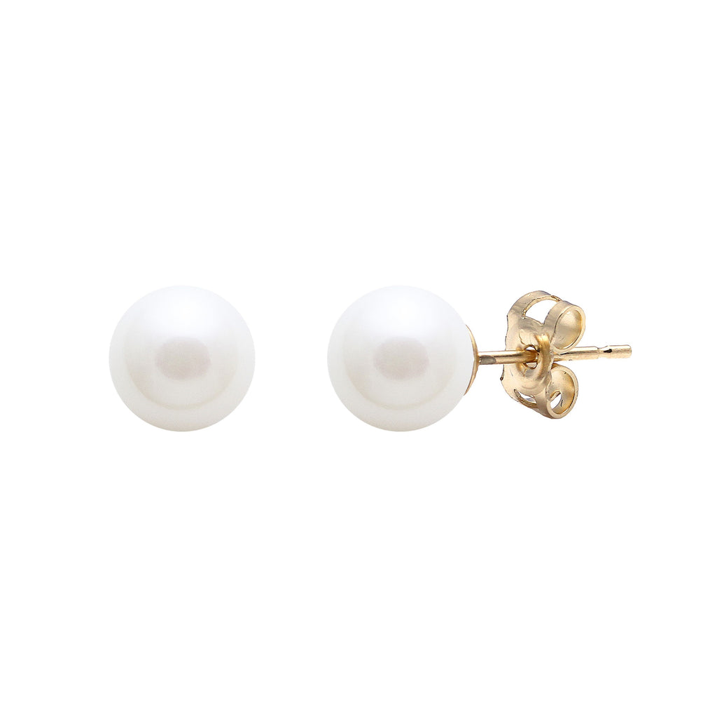 9ct Gold 6-6.5mm Cultured Pearl Studs