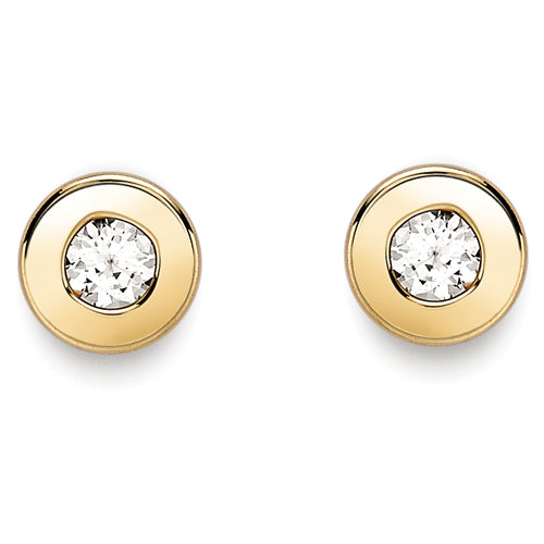 9ct Gold Cubic Zirconia Stud Earrings
