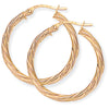 9ct Gold Twisted Hoop Earrings