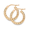 9ct Gold Twisted Hoop Earrings