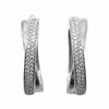 18ct White Gold Diamond Hoops