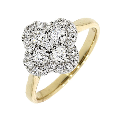 18ct Gold Diamond Cluster Ring