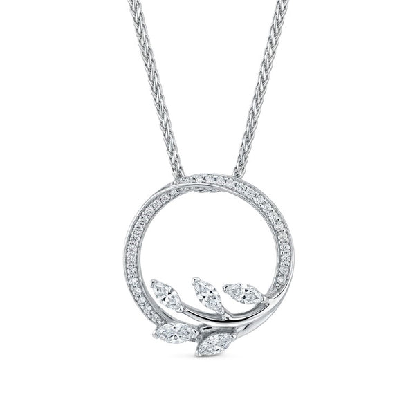 18ct White Gold Diamond Pendant